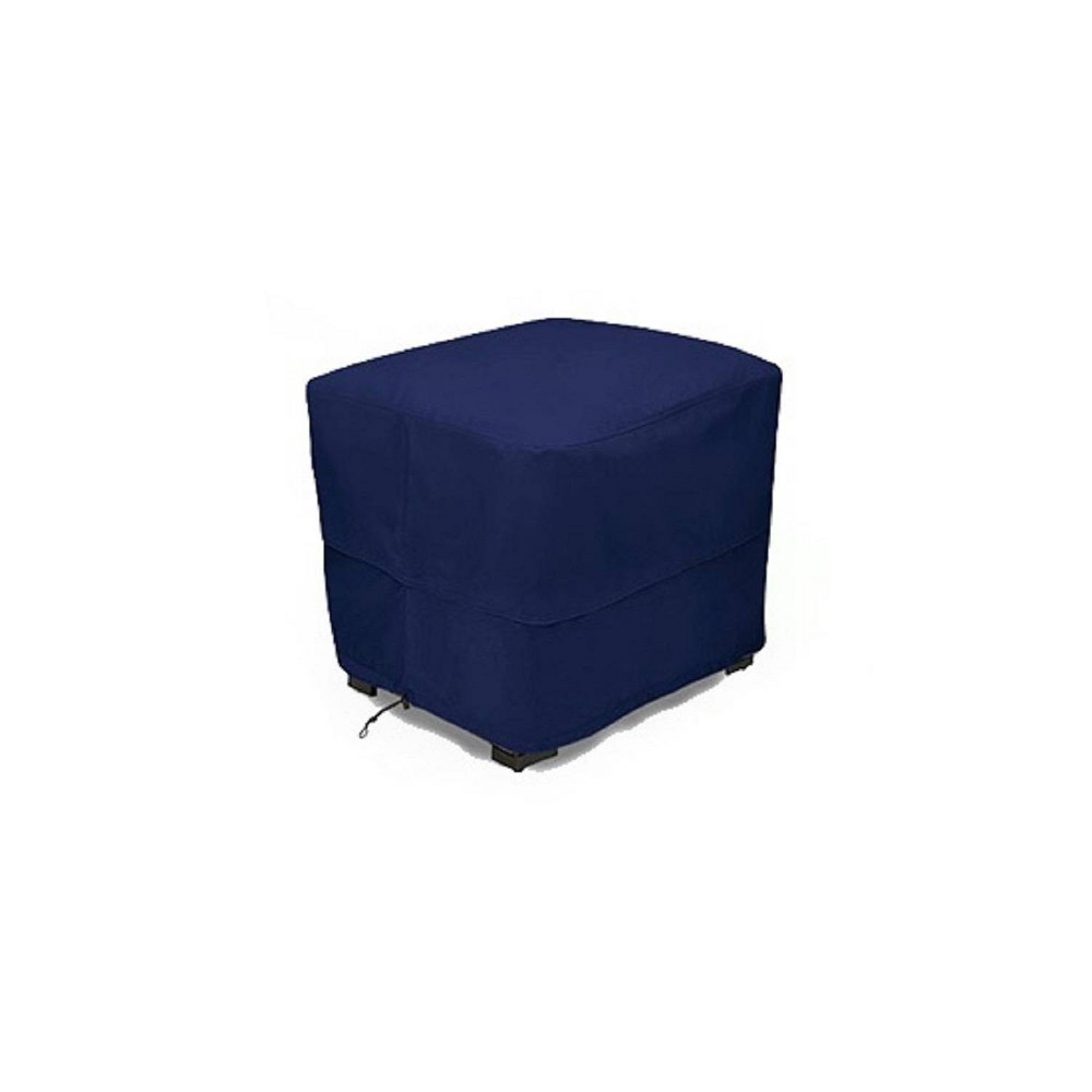 Photos - Furniture Cover Meridian 38" x 28" x 17" Rectangular Ottoman-Table Cover Navy Blue 