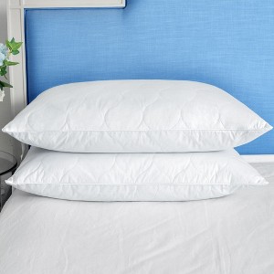 Peace Nest Quilted White Goose Down Feather Pillow - 1 of 4