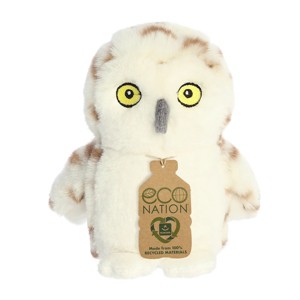 Aurora Eco Nation 5" Owl White Stuffed Animal - 1 of 4