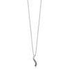 Black Bow Jewelry Black & White Diamond 22mm Twisted Bar Necklace in Sterling Silver - 2 of 4