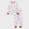 PATPAT Christmas Matching Family Pajamas Set Santa Claus and Dogs Print PJS with Christmas Socks White - 4 of 4