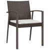 vidaXL Patio Chairs with Cushions 2 pcs Brown 22.2 in.x22.4 in.x32.7 in. Poly Rattan - 3 of 4