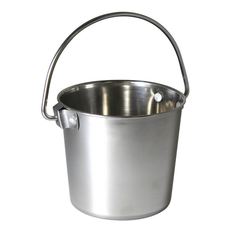 Pail Stainless Steel w/ Rivets Round 4 qt, 3 of 4