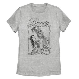 Women's Beauty and the Beast Belle Book Tower T-Shirt - 1 of 3