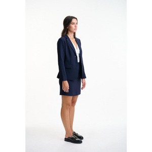Avia Women’s Tailored Air Flow Crepe Darted Blazer – Semi-Fitted Business Jacket with Front Flap Pockets - Black, 10 - 1 of 4
