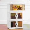 MAYEERTY 37QT Stackable Plastic Storage Bins with Lids and Wheels, Foldable Storage Boxes with Doors, Portable and Lockable Organizer Boxes - 2 of 4