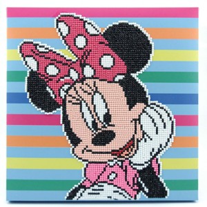 DIAMOND DOTZ, DOTZ Box Disney Minnie Mouse Stripes Diamond Art Painting Kit 11" X 11" - 1 of 4