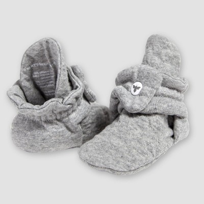 Burt's Bees Baby® Baby Quilted Bee Organic Cotton Booties - Gray 6-9M