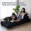 Folding Sofa Bed, Convertible Sleeper Chair with Pillow Foldable Mattress with Back Support, Portable Fold Out Chair Bed Comfy Floor Sofa Lounge - 3 of 4