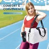 MaseiKar Lightweight Gym Bag for Women Man,Water Resistant Duffle Bag for Travel with Wet Pocket,Wear resistant Weekender Overnight Duffel Bag,White - 2 of 4