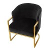 Accent Chair Upholstered Armchair Cozy Reading Chair with Gold Metal Frame - ModernLuxe - 4 of 4