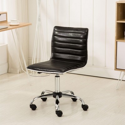Grungis Faux Leather Air Lift Swivel Office Chair with Wheels,Modern Gaming Chair with Adjustable Height,Computer Chair for Office