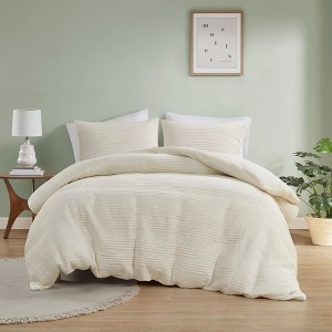 3Pcs Duvet Set, Modern Bedding Set, Microfiber Bed Comforter - 1 of 4
