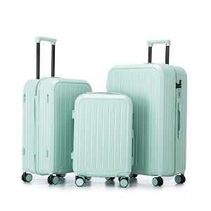 Gulches Mint Green Spinner Luggage Set with USB and Cup Holder - 1 of 4