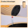 Modern Self Watering Pots for Indoor Outdoor Plants, Large Flower Pot with Water Monitoring Device and Hidden Wheels, Garden Pot - 3 of 4