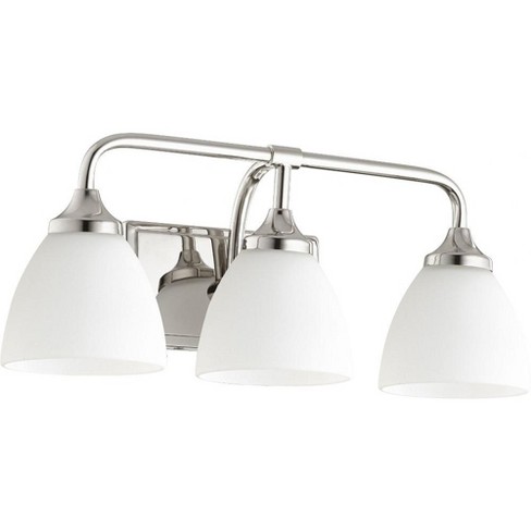 Quorum Lighting Enclave Glass 3-Light Polished Nickel Vanity Fixture - image 1 of 1