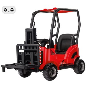 12V Kids Electric Ride-On Forklift Car with Tent,Liftable Fork & Pallet,Remote Control¨CFun Construction Toy for Toddlers - 1 of 4