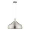 Livex Lighting Metal Shade 1 - Light Chandelier in  Brushed Aluminum - 2 of 4