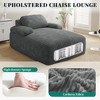 48in Chaise Lounge Chair Indoor Oversized Corduroy Upholstered Boneless Sofa Bed No Assembly Required Grey - 4 of 4