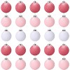25Pcs Indoor Christmas Ball Ornaments, 3.15in Flocked Plastic Balls Hanging Decor for Xmas Tree, Home, Office, Holiday, Party, Wreaths, Fireplaces - 3 of 4