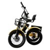 Topteng Folding Electric Trike, 3 Wheel Bicycle with Wide Seat, Blue/Yellow - 4 of 4
