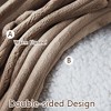 Ribbed Flannel Striped Faux Shearling Fleece Throw Blanket for Sofa Couch Bed - 2 of 4