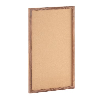 Merrick Lane Cork Display Board with Wooden Frame and Push Pins