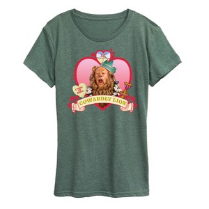 Women's - Wizard of Oz - Cowardly Lion Heart Short Sleeve Graphic T-Shirt - 1 of 4
