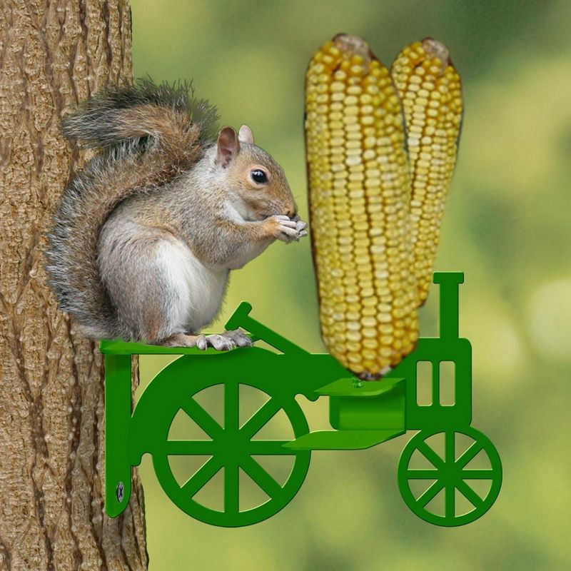 Woodlink Audubon Green Tractor Corn Cob Squirrel Feeder (3.4" X 9.2" X 7.5"), 1 of 2