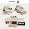 Dyonery 3-in-1 Sleeper Sofa Chair Bed, 42.5" W Convertible Sleeper Chair with Pull Out Bed, Adjustable Backrest, Side Pockets - 2 of 4