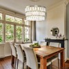 Urban Ambiance Luxury Glam Indoor Chandelier,  23-1/2''H x 32"W x 32''D,  Gilded Silver Finish, UHP4952 - 2 of 4