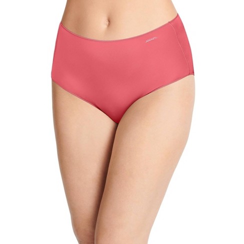 Jockey Womens No Panty Line Promise Tactel Hip Brief Underwear Hipsters  nylon 6 Apple Blossom