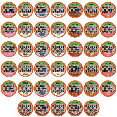 Double Donut Decaf Flavored Coffee Pods Variety Pack