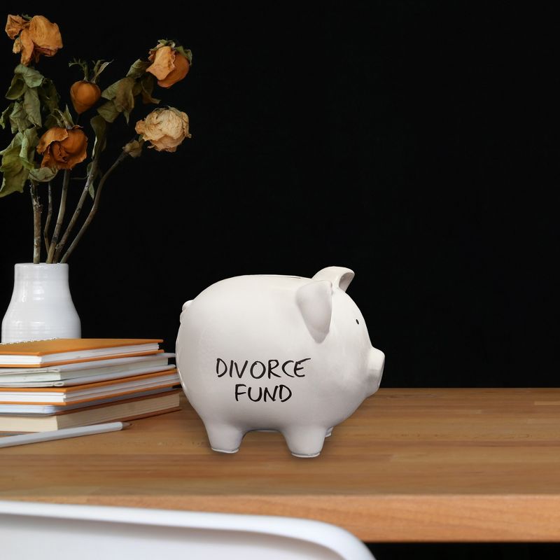 Decorae Divorce Fund Piggy Bank; Gag Gift and Divorce Party Prop, 4 of 8