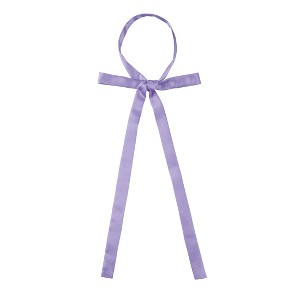 Allegra K Women's Self-Tied Solid Color Ribbon Cosplay Elegant Long Neck Bowties - 1 of 4