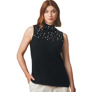 Jessica London Fine Gauge Mockneck Sweater - 1 of 4