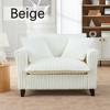 Hrinhom 46.5"W Corduroy Lazy Sofa Chair, Single Sofa Chair with Pillow - 2 of 4