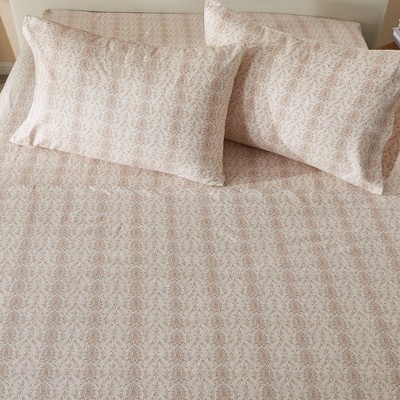100% Turkish Cotton Vintage Printed Flannel Sheet Set - Patina Vie