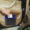 Unique Bargains Pressing Type Trash Can Hanging Storage Box Portable Interior Accessories 6.1"x5.31"x2.76" - 2 of 4