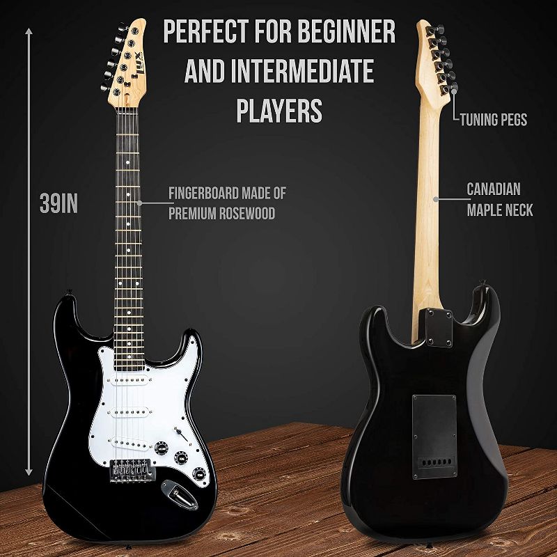 LyxPro 39" Stratocaster Electric Guitar Beginner Kit, 3 of 9