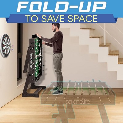 SereneLife 48" Foldable Black and Green Foosball Table