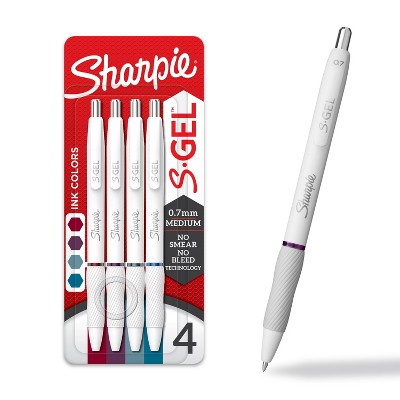 Sharpie S-Gel Pen 4pk 0.7mm Bold Assorted Ink Colors: Multicolored Gel Pens for Art & Office Use