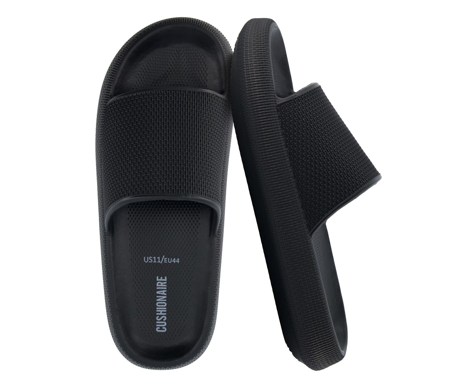 CUSHIONAIRE Men's Feather cloud recovery pool slide with +Comfort