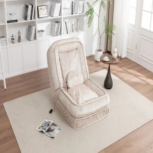 70'' Upholstered Human Dog Bed for Adult & Pets,with 5 Adjustable Position &Massage Pillow, Bean Bag floor sofa with 2 Soft Pillows - 1 of 4