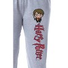 Harry Potter Womens' Wizarding World Chibi Sleep Jogger Pajama Pants Grey - image 2 of 3