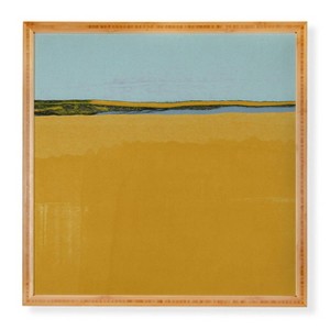 Deny Designs Alisa Galitsyna Where Blue Meets Gold Framed Wall Art Bamboo - 1 of 3