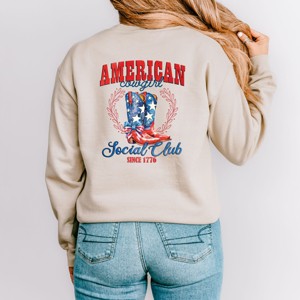 Simply Sage Market American Cowgirl Social Club Front And Back Sweatshirt - 1 of 4