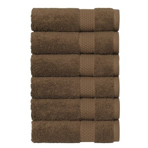 Linum Home Textiles 100% AEGEAN Long Staple Turkish Cotton STARLIGHT Terry Hand Towels (Set of 6) - 1 of 4