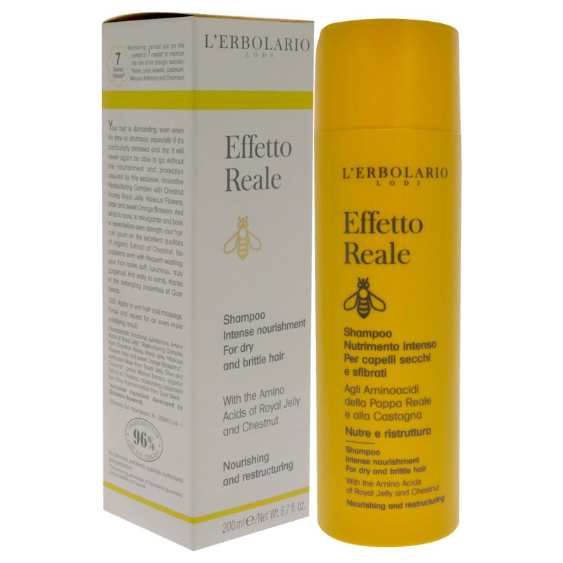 Effetto Reale Intense Nourishment Shampoo by LErbolario for Unisex - 6.7 oz Shampoo, 4 of 8