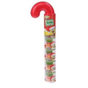 SpongeBob Krabby Patties Cane Tube Christmas Candy - 1.6oz - 1 of 4